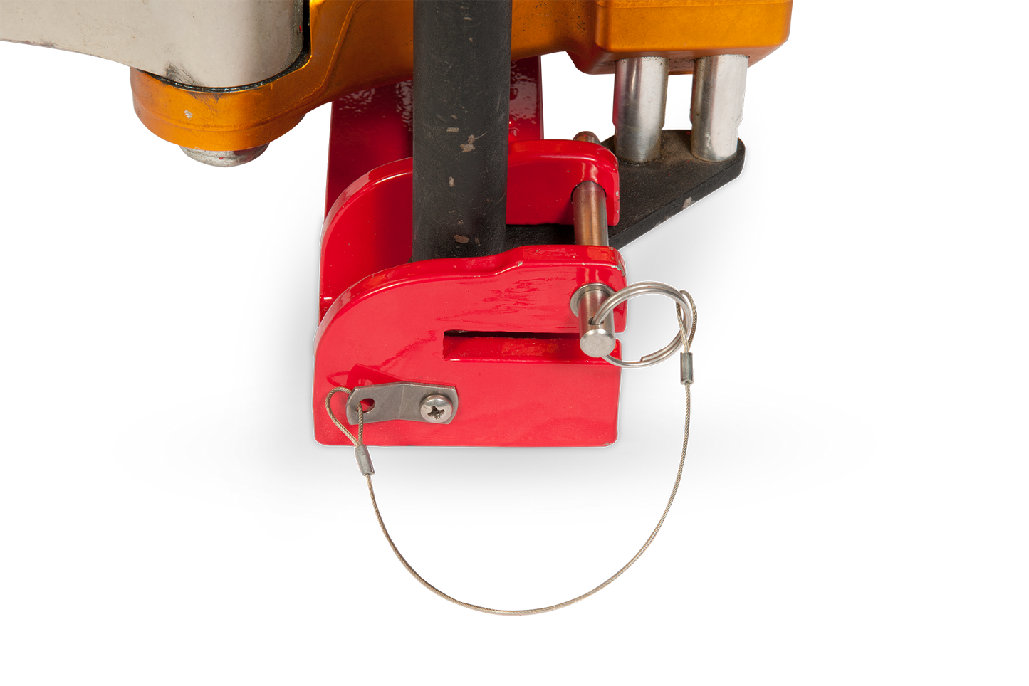 Speed pin securely locks tool in place