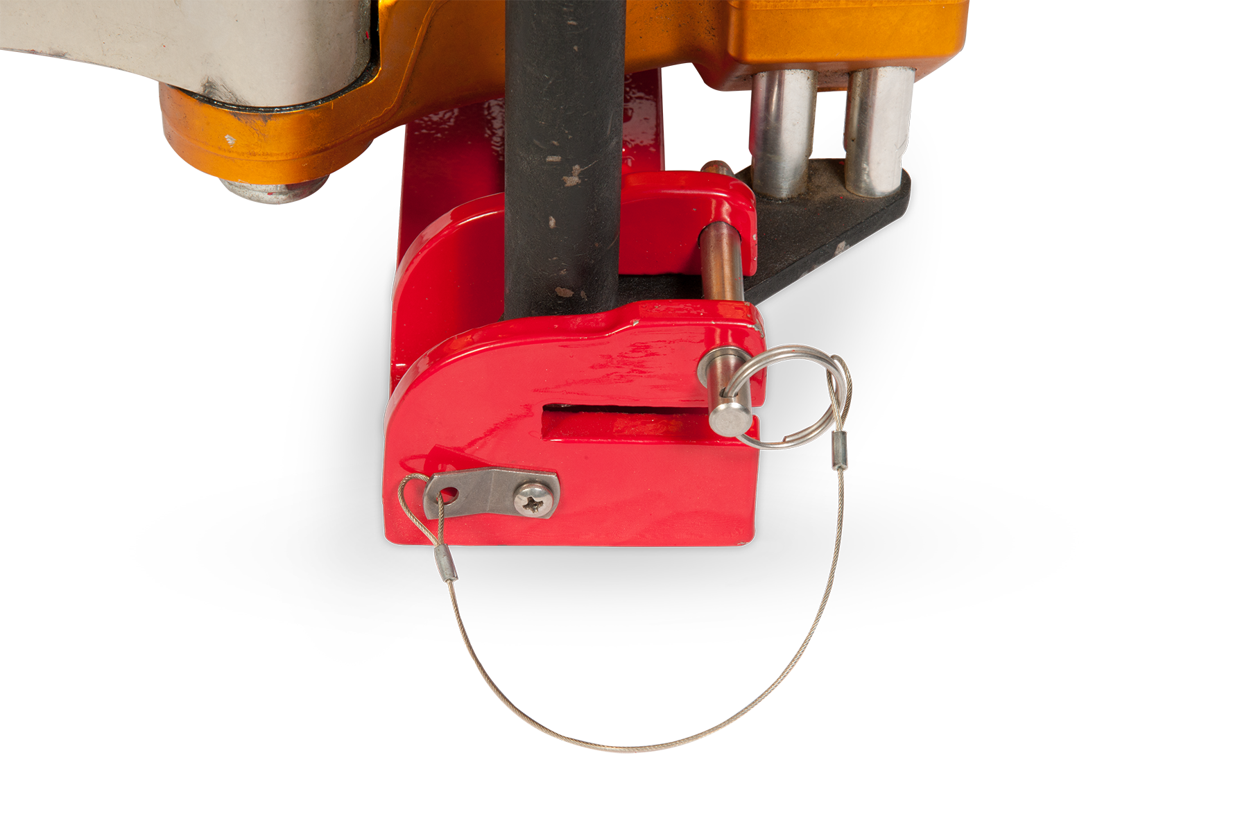 Speed pin securely locks tool in place